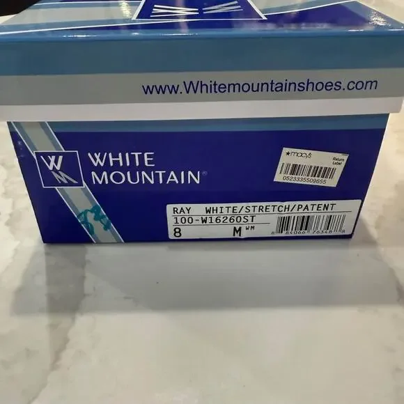 White Mountain Wedge Thong Platform Sandals Women's 8M White Rhinestone Accent - Picture 9 of 9